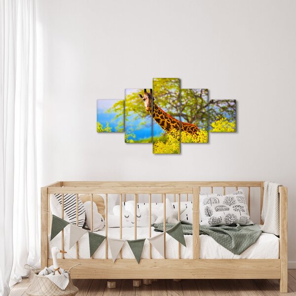 Obraz żyrafy w Afryce (125x70 cm)