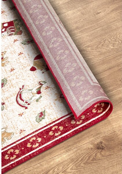 Czerwony dywan z mieszanki bawełny ze świątecznym motywem 160x230 cm Toy's Delight Red Christmas – Villeroy&Boch