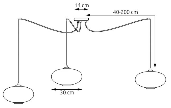 Nowoczesna lampa wisząca typu pająk - 6X D170 B0-K37