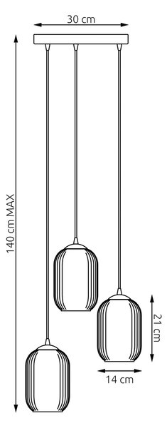 Nowoczesna lampa wisząca w stylu industrialnym - D163-Cavisa