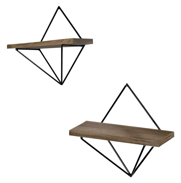 Półki zestaw z litego drewna świerkowego 2 szt. 30 cm Gem – Kalune Design