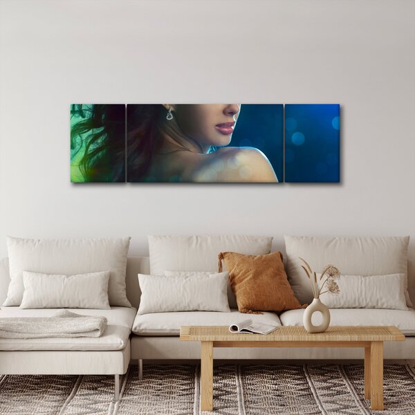 Obraz - Spojrzenie młodej kobiety (170x50 cm)
