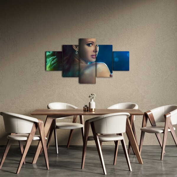 Obraz - Spojrzenie młodej kobiety (125x70 cm)