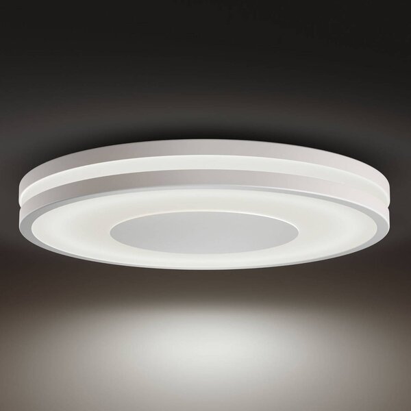 Philips Hue Inteligentna lampa sufitowa Being, możliwość ściemniania, biały / opal, salon / jadalnia, aluminium, nowoczesny