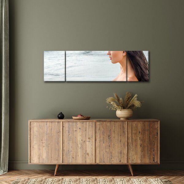 Obraz kobiety na plaży (170x50 cm)