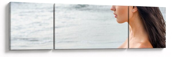 Obraz kobiety na plaży (170x50 cm)