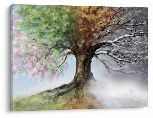 Obraz - Drzewo czterech pór roku (70x50 cm)