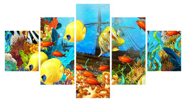 Obraz - Kolorowa rafa koralowa (125x70 cm)