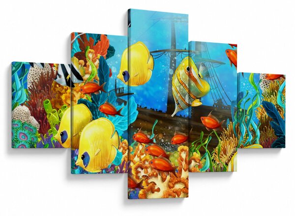 Obraz - Kolorowa rafa koralowa (125x70 cm)