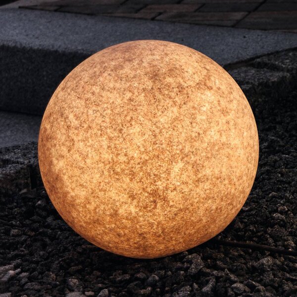 Heitronic Świecąca kula deko Mundan, 30 cm, terracotta Mundan, terracotta, tworzywo sztuczne, nowoczesny
