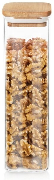 Pojemnik na produkty sypkie szklany z pokrywką i uszczelką 600 ml