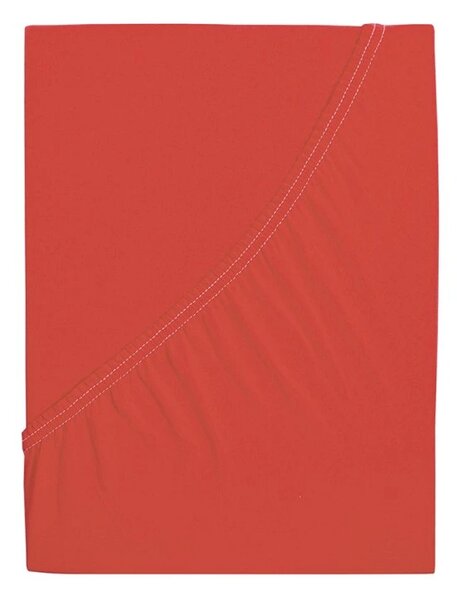 Prześcieradło jersey ALVORA 90x200 cm czerwone