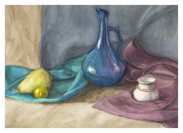 Obraz - Malowana martwa natura (70x50 cm)