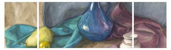Obraz - Malowana martwa natura (170x50 cm)