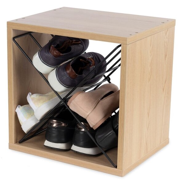 Regał na wino w dekorze jesionu w naturalnym kolorze liczba butelek 12 36,5x36x29 cm Macon – Compactor