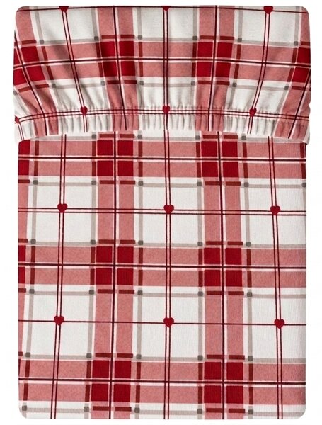 Prześcieradło z mikrofibry TARTAN HEART kolorowe 90x200 cm