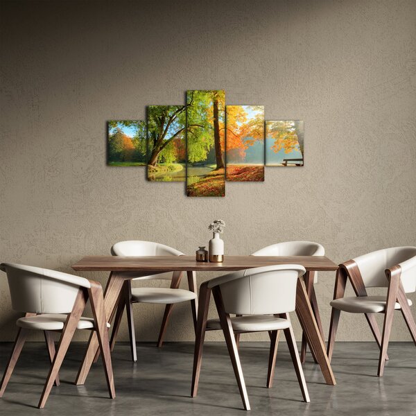 Obraz - Spokojny jesienny krajobraz (125x70 cm)