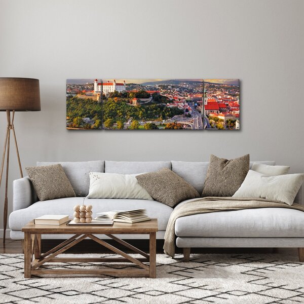 Obraz - Panorama Bratysławy, Słowacja (170x50 cm)