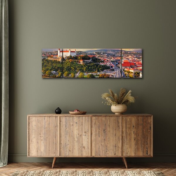 Obraz - Panorama Bratysławy, Słowacja (170x50 cm)