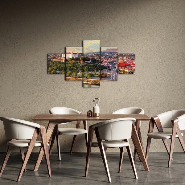 Obraz - Panorama Bratysławy, Słowacja (125x70 cm)