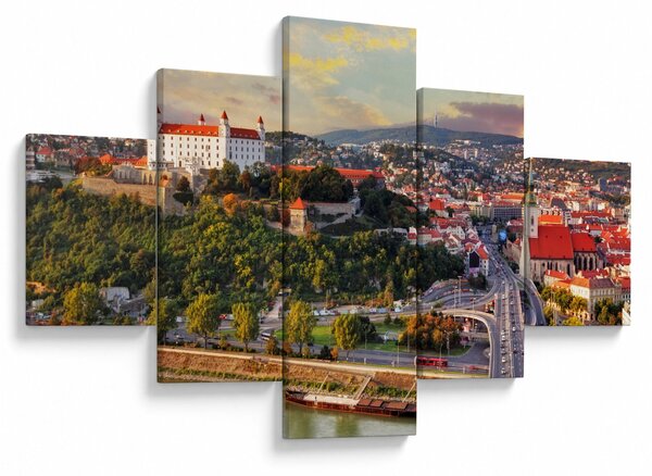 Obraz - Panorama Bratysławy, Słowacja (125x70 cm)