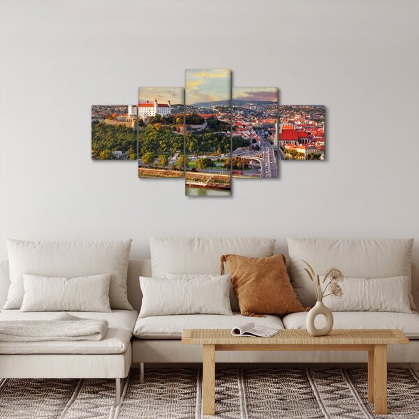 Obraz - Panorama Bratysławy, Słowacja (125x70 cm)