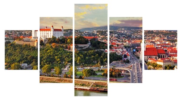 Obraz - Panorama Bratysławy, Słowacja (125x70 cm)