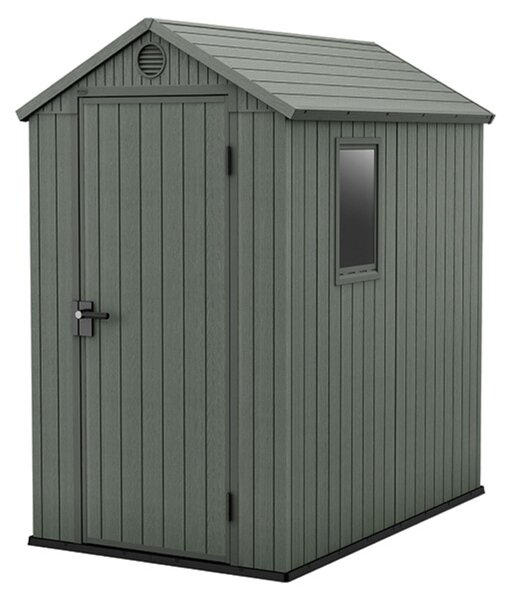 Keter 256872, Metalowa szopa, Pojedyczy, Dach dwuspadowy, Zielony, Metal, Zielony