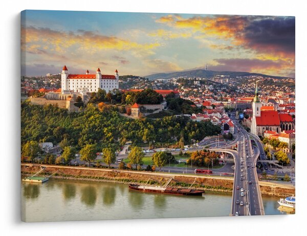 Obraz - Panorama Bratysławy, Słowacja (70x50 cm)