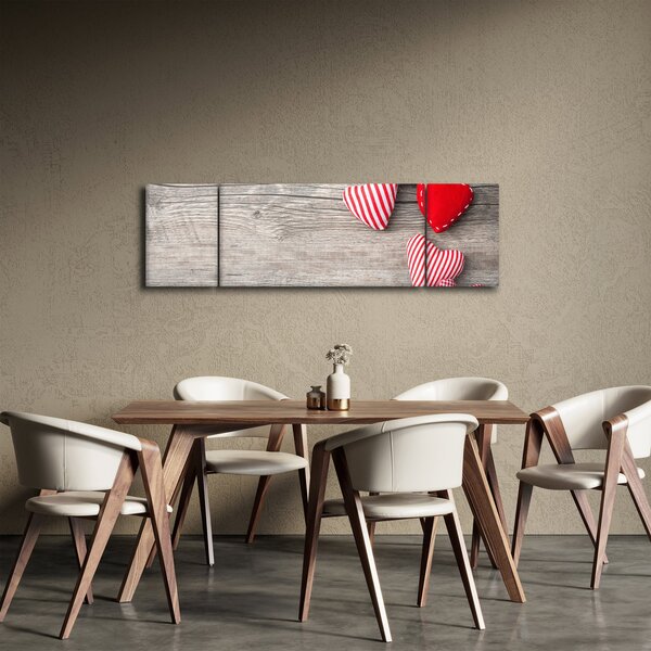 Obraz - Serca (170x50 cm)