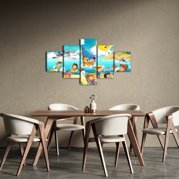 Obraz - Dzień na plaży (125x70 cm)
