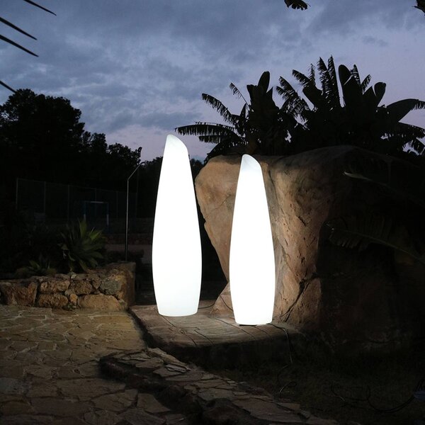 Newgarden Lampa stojąca Fredo z kablem, wysokość 140 cm, biały / opal, tworzywo sztuczne, nowoczesny