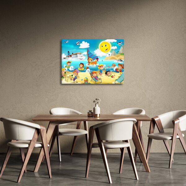 Obraz - Dzień na plaży (70x50 cm)