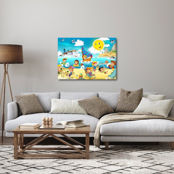 Obraz - Dzień na plaży (70x50 cm)
