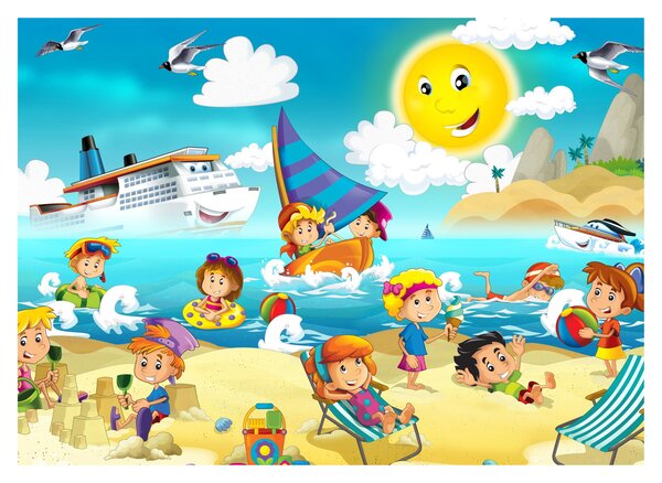 Obraz - Dzień na plaży (70x50 cm)