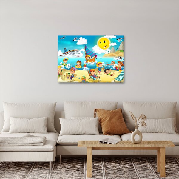 Obraz - Dzień na plaży (70x50 cm)