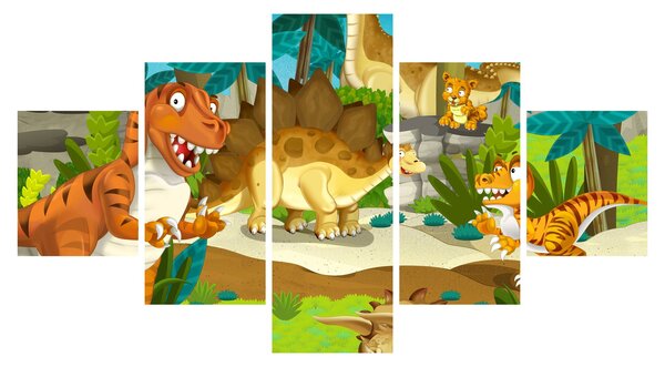 Obraz - Dinozaury (125x70 cm)