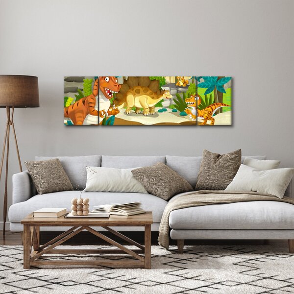 Obraz - Dinozaury (170x50 cm)