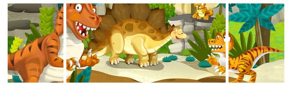 Obraz - Dinozaury (170x50 cm)