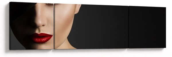 Obraz - Portret kobiety w kapeluszu (170x50 cm)