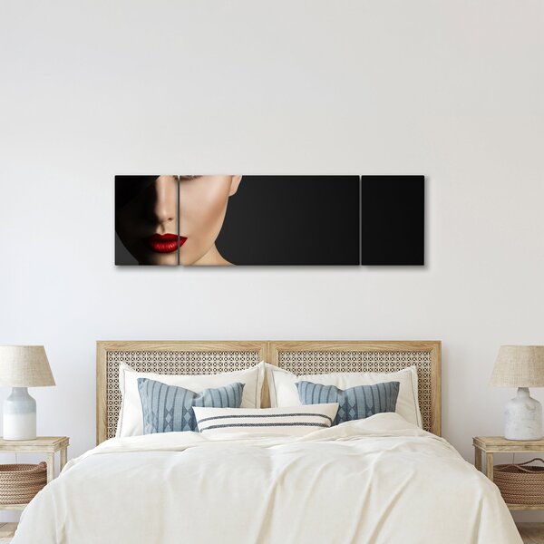 Obraz - Portret kobiety w kapeluszu (170x50 cm)