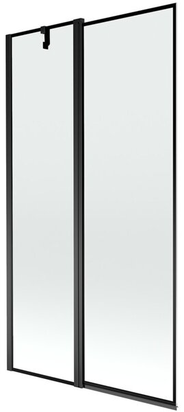 Mexen Flip parawan nawannowy 2-skrzydłowy 100 x 150 cm, czarna ramka, czarny - 894-100-101-70-70