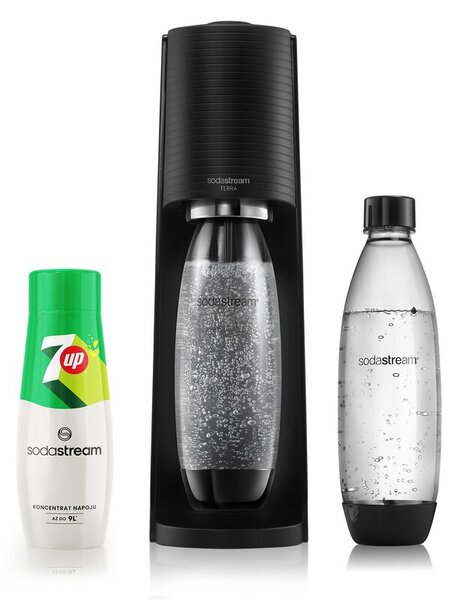 Saturator SODASTREAM Terra Czarny + 2 butelki