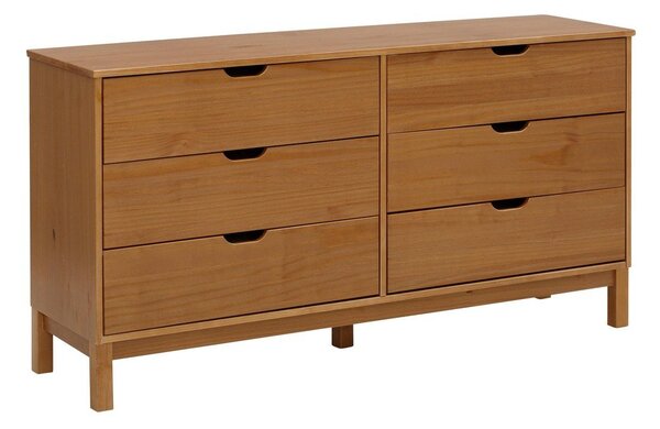 Niska komoda z litego drewna sosnowego w naturalnym kolorze 150x75 cm Post – Støraa