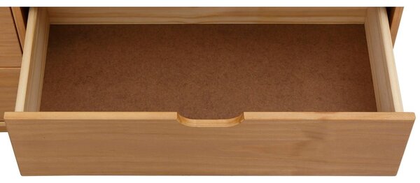 Niska komoda z litego drewna sosnowego w naturalnym kolorze 150x75 cm Post – Støraa