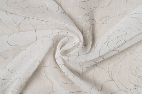Biało-szara firanka 140x245 cm Amanda – Mendola Fabrics