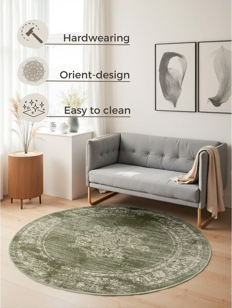 Zielony okrągły dywan ø 120 cm Gloria Lydia – Hanse Home