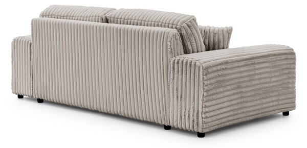 Jasnoszara sztruksowa sofa 213 cm Justin – Ropez