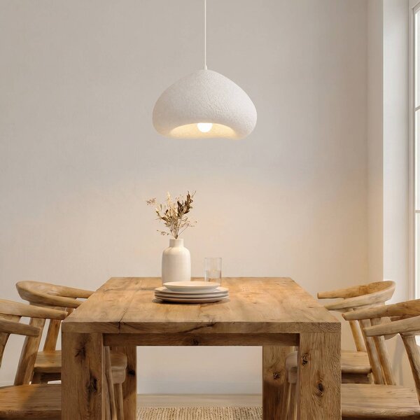 Lampa wisząca Lora Opviq, możliwość ściemniania, biały / opal, salon / jadalnia, tworzywo sztuczne, nowoczesny