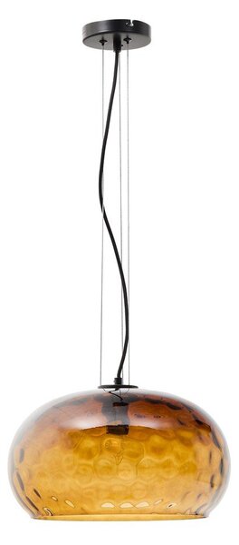Szklana lampa wisząca w bursztynowym kolorze ze szklanym kloszem ø 40 cm Balma – Kave Home